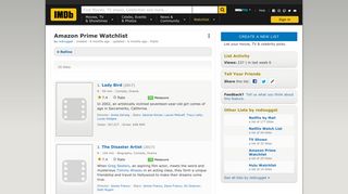 Amazon Prime Watchlist - IMDb