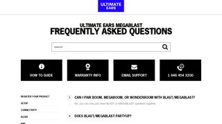 MEGABLAST click here - Ultimate Ears Support