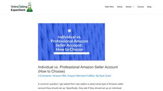 Individual vs. Professional Amazon Seller Account (How to Choose)