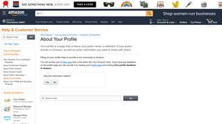 Amazon.com Help: About Your Profile
