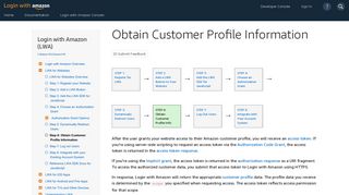 Obtain Customer Profile Information | Login with Amazon