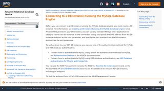 Connecting to a DB Instance Running the MySQL Database Engine ...