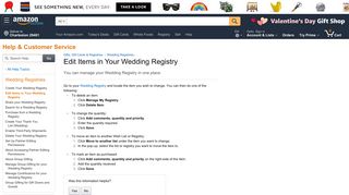 Amazon.com Help: Edit Items in Your Wedding Registry