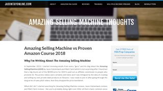 Amazing Selling Machine vs Proven Amazon Course ...