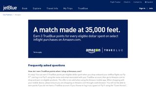 Amazon | TrueBlue | JetBlue - Sign In