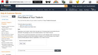 Amazon.com Help: Find Status of Your Trade-In