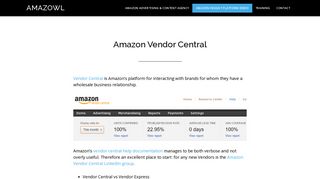 Amazon Vendor Central Guide | Amazowl