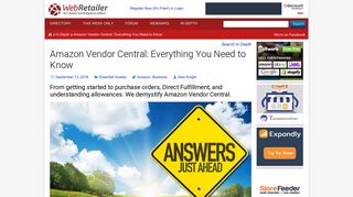 Amazon Vendor Central: Everything You Need to Know - Web Retailer