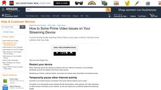 Amazon.com Help: Video Issues on Your Streaming Device