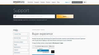 Buyer experience - Amazon Pay