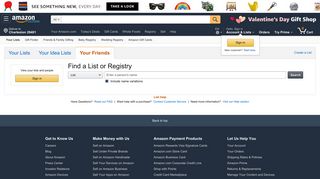 Find a List or Registry - Amazon.com