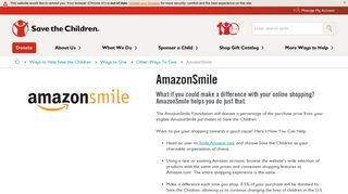 AmazonSmile | Save the Children