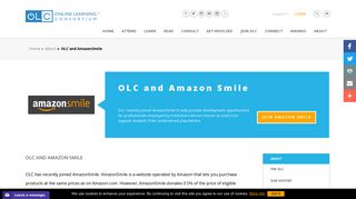OLC and AmazonSmile - OLC - Online Learning Consortium