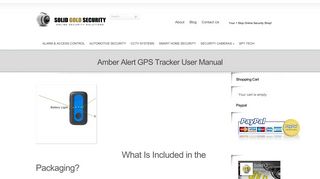 Amber Alert GPS Tracker User Manual - - Solid Gold Security