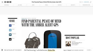 Find Parental Peace of Mind With the Amber Alert GPS | WIRED