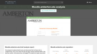 Moodle Amberton. Amberton University Moodle: Log in to the site