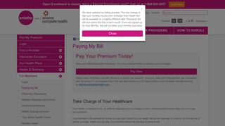 Paying My Bill - Ambetter from Arizona Complete Health