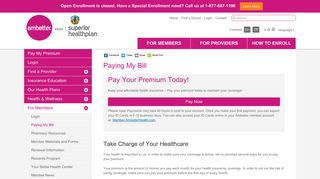 Paying My Bill - Ambetter from Superior Healthplan