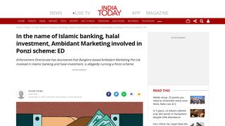 In the name of Islamic banking, halal investment, Ambidant Marketing ...