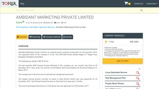Ambidant Marketing Private Limited - Financial Reports, Balance ...