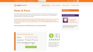 Rates and Plans - Compare in Your State | Ambit Energy