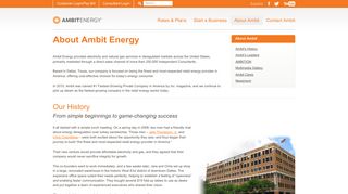 About Ambit Energy - History, Honors & Customer Care | Ambit Energy