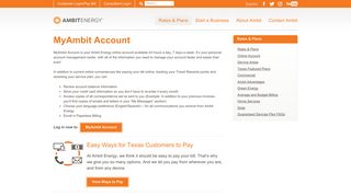 MyAmbit Online Account 24/7 | Ambit Energy