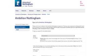 Ambition Nottingham - The University of Nottingham