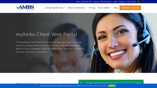 myAmbs Client Web Portal - your data in real-time | Ambs Call Center