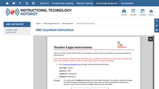 AMC Anywhere / Teacher Login Instructions - Plano ISD