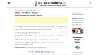 AMC Movie Theater Application, Jobs & Careers Online