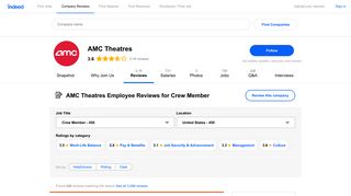 Working as a Crew Member at AMC Theatres: 534 Reviews | Indeed ...
