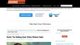 Watch 'The Walking Dead' Online Without Cable | Grounded Reason