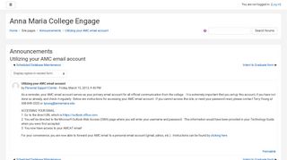 engage: Utilizing your AMC email account - Anna Maria College Engage