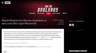 Watch Martial Arts Movies Available on amc.com (No Login Required)