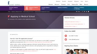 Applying to Medical School - AAMC Students