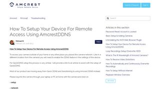 How To Setup Your Device For Remote Access Using AmcrestDDNS ...