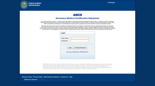 AMCS Login - Login Page - Federal Aviation Administration