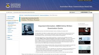 Online Written Exams : Australian Music Examinations Board WA : The ...