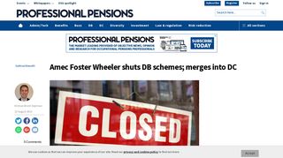 Amec Foster Wheeler shuts DB schemes; merges into DC