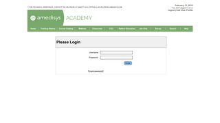 Login for Amedisys Academy LearnCenter