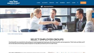 Select Employer Groups (SEG) - America First Credit Union