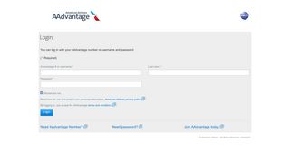 American Airlines AAdvantage® | Login