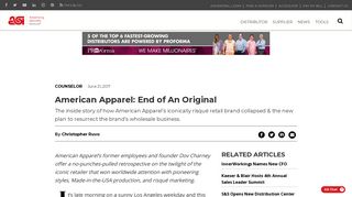 American Apparel: End of An Original - Advertising Specialty Institute