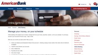 Online Banking at American Bank
