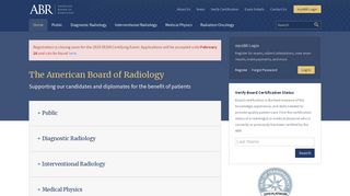 The American Board of Radiology