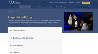 Diagnostic Radiology – The American Board of Radiology
