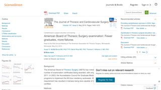 American Board of Thoracic Surgery examination ... - Science Direct