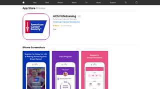 American Cancer Society FUNdraising app - iTunes - Apple
