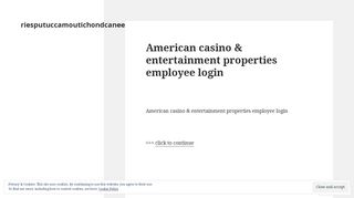 American casino & entertainment properties employee login ...